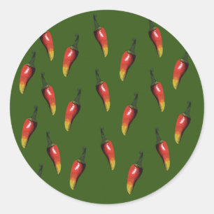 Red hot chili peppers classic round sticker