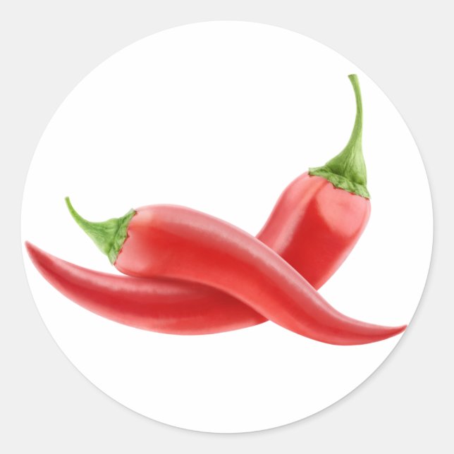 Red hot chili peppers classic round sticker (Front)
