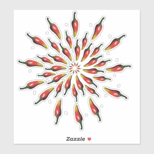 Red Hot Chili Peppers Mandala Art Sticker