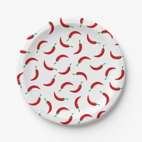 Red hot chili peppers paper plates