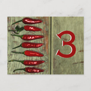 Red Hot Chili Peppers Wood Look Table Number