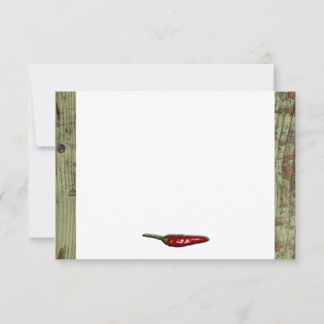 Red Hot Chili Peppers Wood Look Thank You Card (Front)