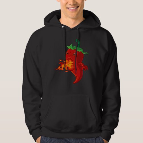 red hot chilli pepper with flame hoodie