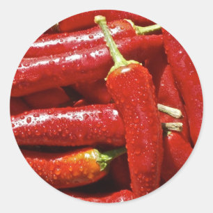 Red hot chilli peppers classic round sticker