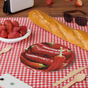 Red hot chilli peppers plate
