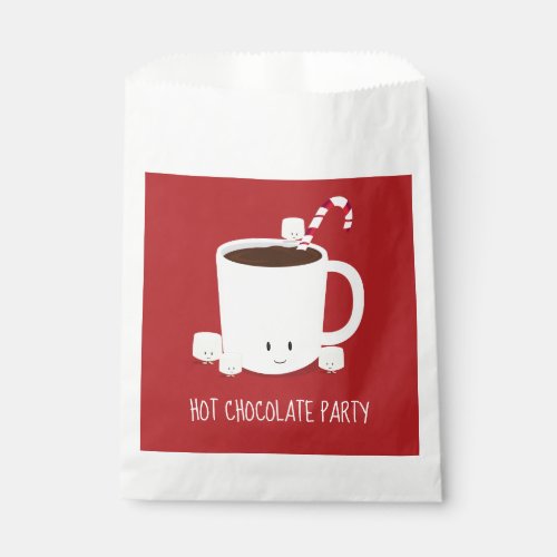 Red Hot Chocolate Hot Cocoa Christmas Party Favor Bag