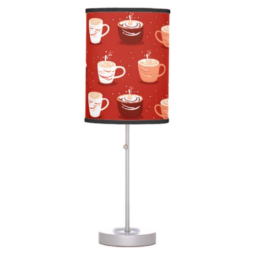 Red Hot Coffee  Cocoa Design Table Lamp