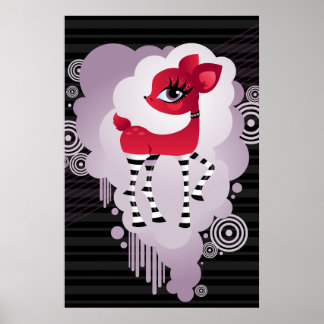 Red Hot Deerie 24x36 Poster