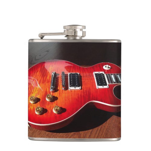 Red Hot Electric Guitar Flask