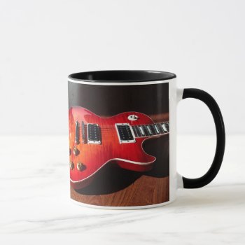 Red Hot Electric Guitar Mug by DesireeGriffiths at Zazzle