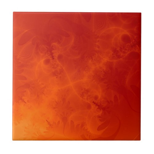 Red Hot Fire Burning Flames Ceramic Tile