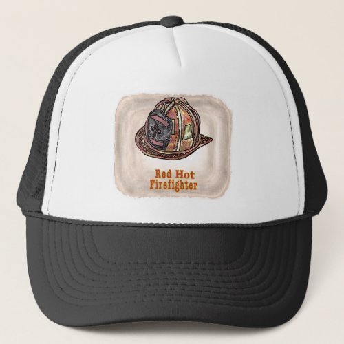 Red Hot FireFighter custom name Hat