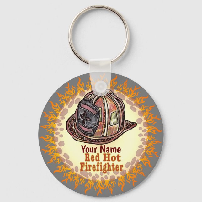 Red Hot Firefighter  keychains (Front)