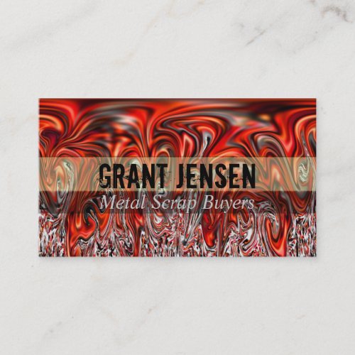Red Hot Flowing Metal Business Cards