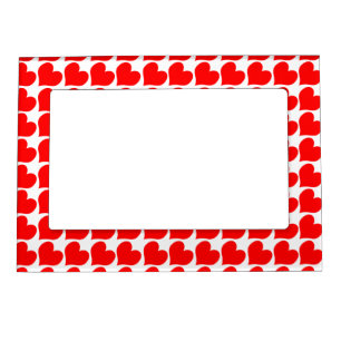 Red Hot Hearts Photo Magnetic Photo Frame