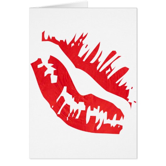 Red Hot Kiss Retro Cards (Front)