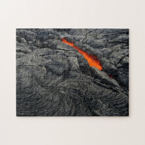 Red Hot Lava at Kilauea in Hawaii Volcanoes Jigsaw Puzzle