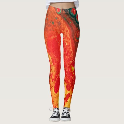 Red Hot Lava leggings