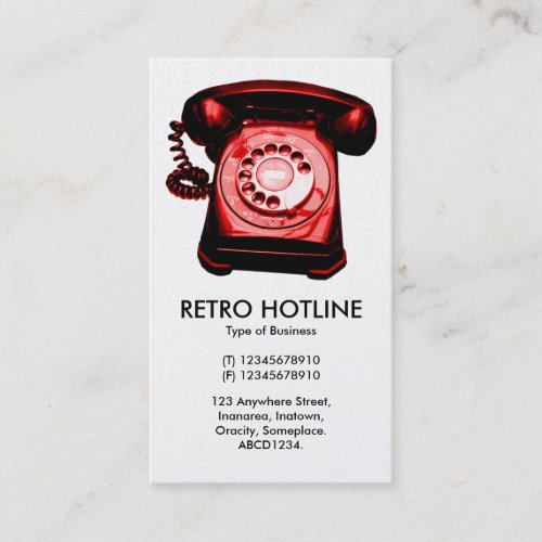 Red Hot Line - White (Gold Card) Business Card
