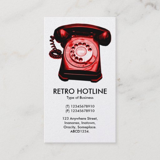 Customizable Red Hot Line - White (Gold Card) Business Card