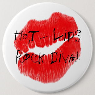 Red Hot Lips I Pinback Button