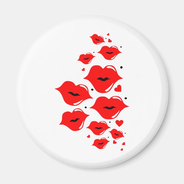 Red Hot Lips Magnet (Front)