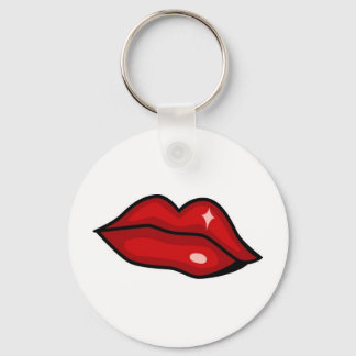 RED HOT LUCIOUS KISS LIPS SHINY LIPGLOSS BEAUTY KEYCHAIN