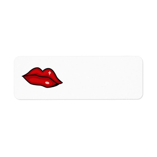 RED HOT LUCIOUS KISS LIPS SHINY LIPGLOSS BEAUTY LABEL (Front)