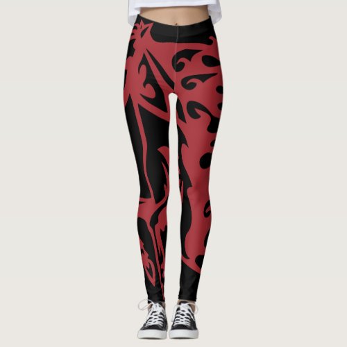 Red Hot Metallic Pony Horse Stallion Steed Leggings