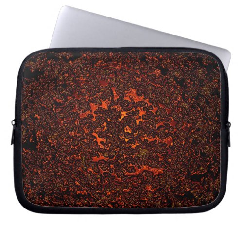 Red hot molten lava laptop sleeve