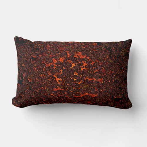 Red hot molten lava lumbar pillow