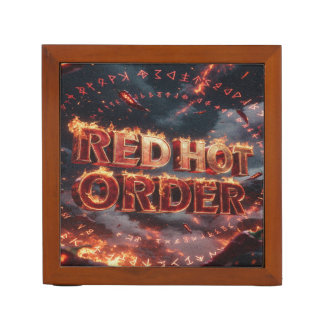 Red Hot Order Desk Organizer