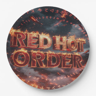 Red Hot Order Paper Plates