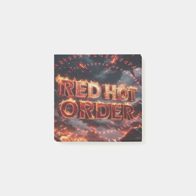 Red Hot Order Post-it Notes (Front)
