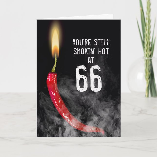 Red Hot Pepper 66th Birthday Card (Front)
