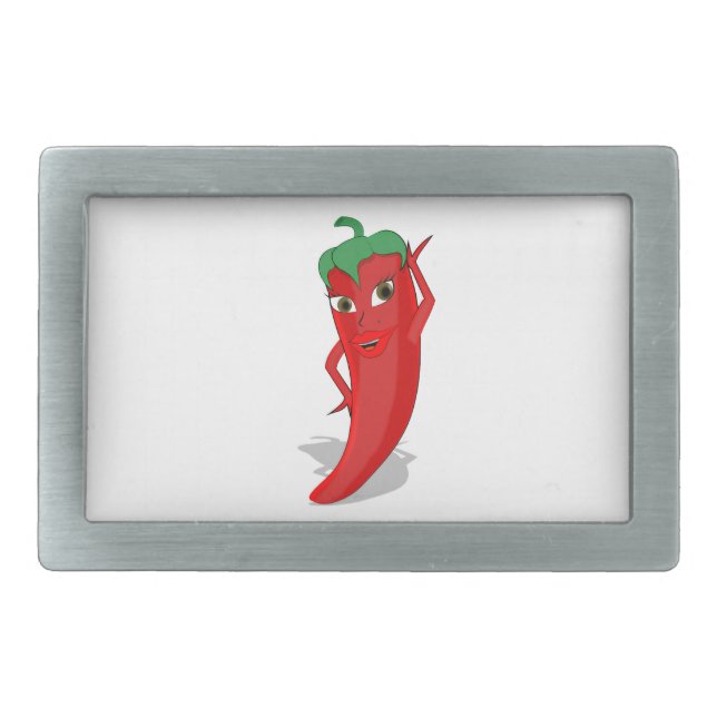 Red Hot Pepper Diva Belt Buckle (Front)