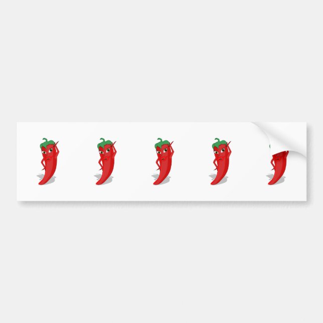Red Hot Pepper Diva Bumper Sticker (Front)