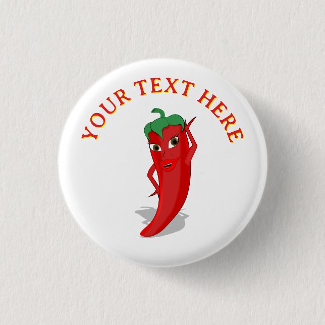 Red Hot Pepper Diva Button (Front)