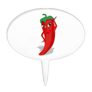 Red Hot Pepper Diva Cake Topper