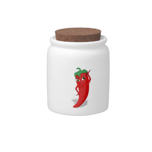 Red Hot Pepper Diva Candy Jar