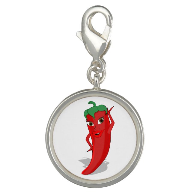 Red Hot Pepper Diva Charm (Front)