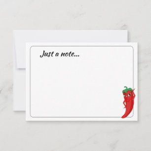 Red Hot Pepper Diva Cute Custom Just a Note