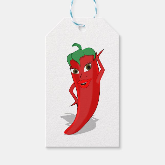 Red Hot Pepper Diva Fiesta Gift Tag (Front)