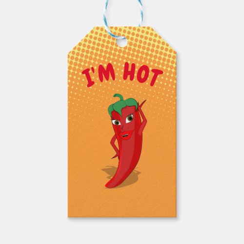 Red Hot Pepper Diva Gradient Gift Tags