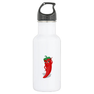 Red Hot Pepper Diva Stainless Steel Water Bottle