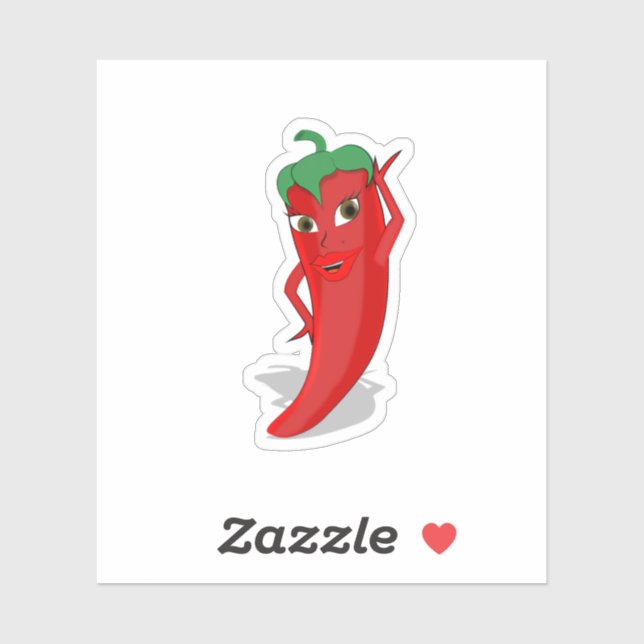 Red Hot Pepper Diva Sticker (Sheet)