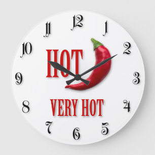 Red hot pepper large clock