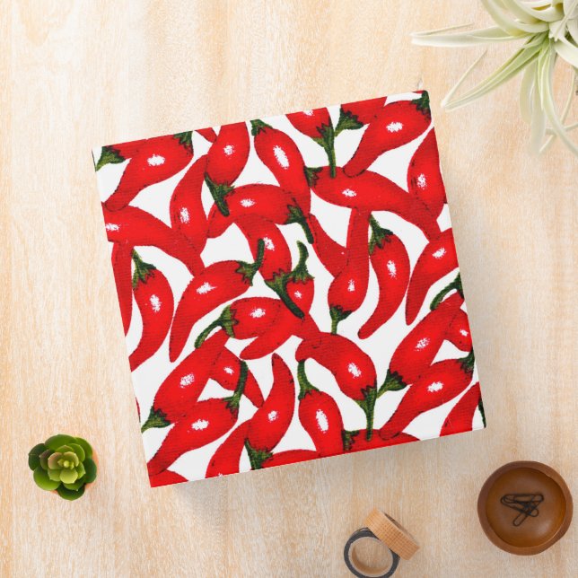 Red Hot Peppers Spicy  3 Ring Binder (In Situ)