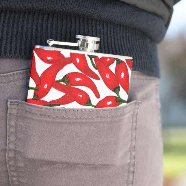 Red Hot Peppers Spicy  Flask (In Situ)