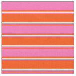 [ Thumbnail: Red, Hot Pink, and Light Cyan Stripes Pattern Fabric ]